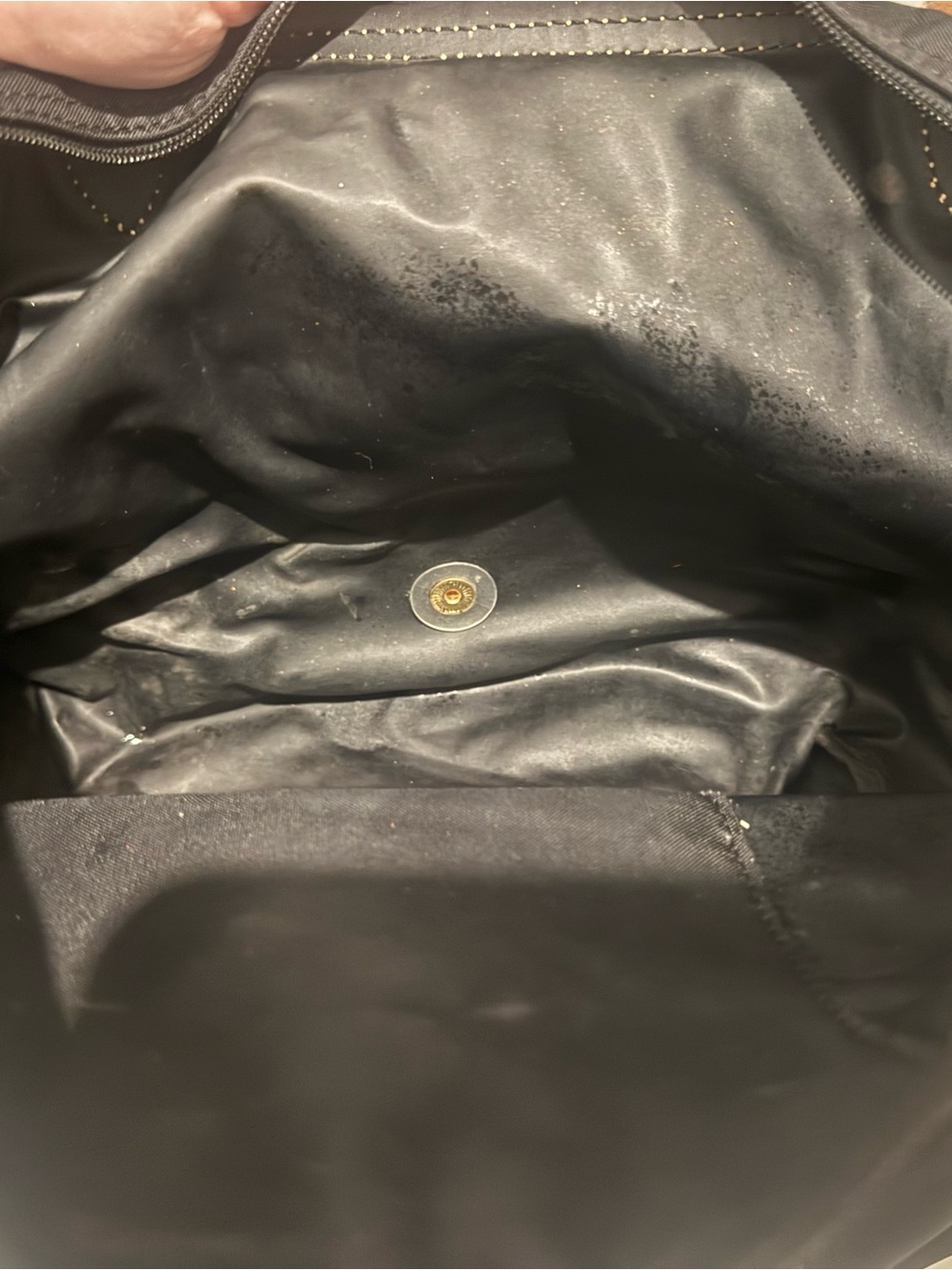 Longchamp Black Nylon Tote with Brown Leather Trim - Picture 4 of 9